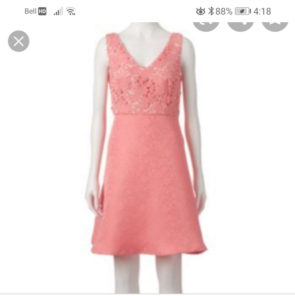 Pink fit and flare dress